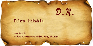 Dúzs Mihály névjegykártya